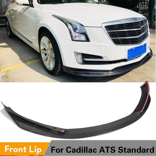 Front Bumper Lip Spoiler Splitters for Cadillac ATS Standard 2015 - 2017 Carbon Fiber Front Bumper Lip Guard Splitters Chin Lip