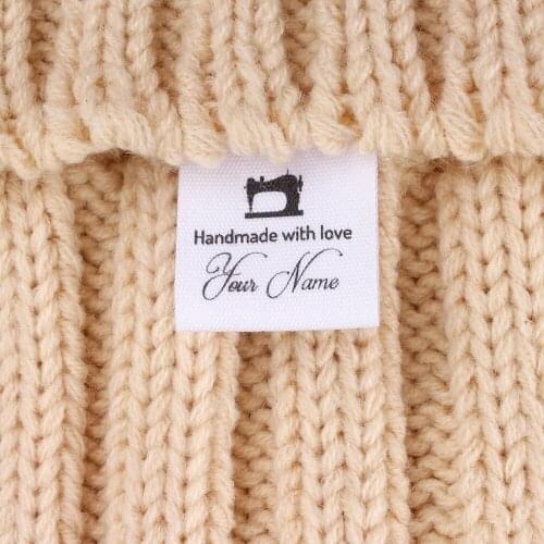 Personalized Tags, Garment Labels, printed with, brand, logo and Washing Symbols/Instructions high quality print (MD1034)