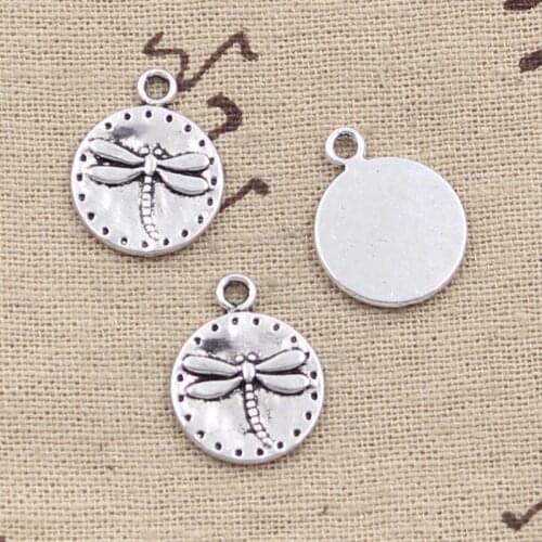 20pcs Charms Dragonfly 18x15mm Antique Silver Color Plated Pendants Making DIY Handmade Tibetan Silver Color Jewelry