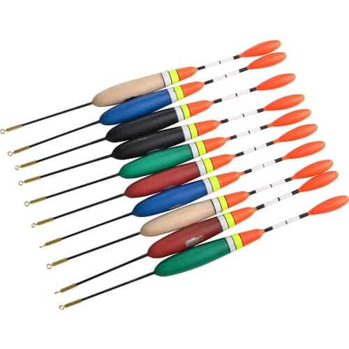 Fishing Float Barguzinsky Fir Floats 10Pcs/Lot Float 4g Mixed Color For Carp Fishing Tackle Wood Bobber