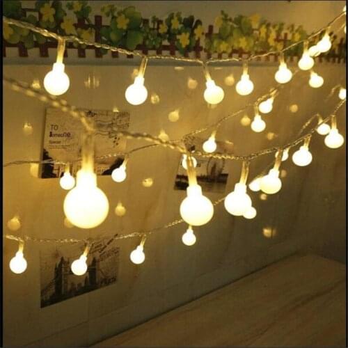 10M 100LED Christmas Lights Fairy Ball Garland Flashing Bulb String Light House Wedding Garden Party Festival Holiday Decor