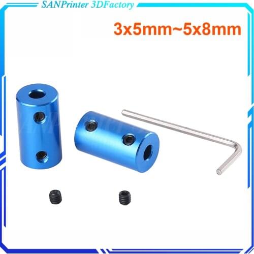 D14L25 Aluminum Alloy Coupling Bore 3D Print Part Blue Flexible Shaft Coupler Screw Part Stepper Motor,Small size