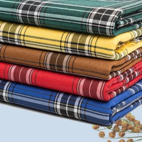 Sewing Material Of Scottish Skirt Check Polyester Fabric Cotton Yarn Dyed Weaving Fabric For Shirt And Tablecloth 50*150cm/Piece