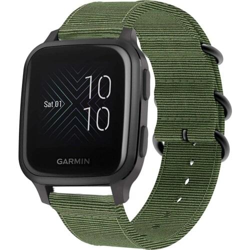 For Garmin Vivomove Style Luxe venu SQ woven nylon canvas smart wrist strap band for Garmin Vivomove HR vivoactive accessories