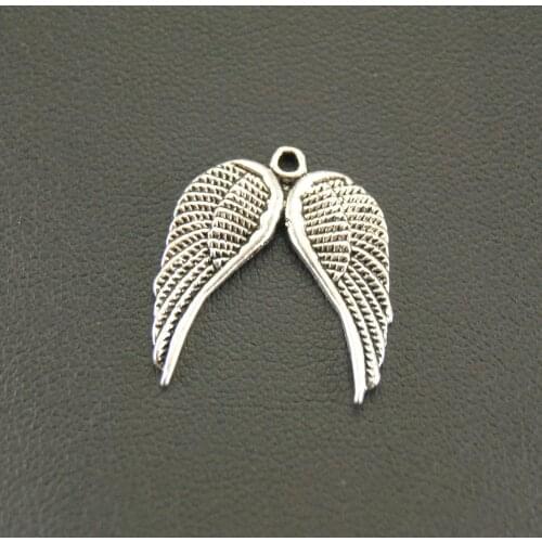 10pcs/lot Tibetan Silver Color Mini Angel Wings Charms Handmade Charms Pendants Jewelry Findings A599