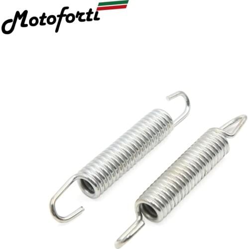 Motoforti 2pcs Silver Tone Metal Motorcycle Foot Kickstand Side Stand Spring for CG125