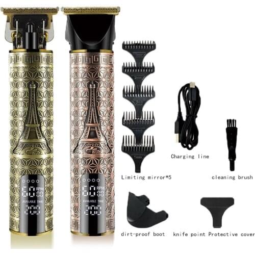 2021 New USB rechargeable Hair Trimmer barber LCD Hair Clipper Machine hair cutting Beard Trimmer for Men haircut Styling tool