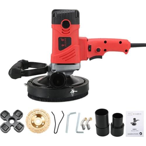 220V Wall Polishing Machine Ground Concrete Grinding Machine Electric Polisher Grinder Coarse Planer 1500W 2500-4500RPM 150MM