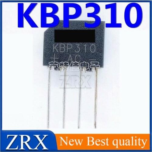 5Pcs/Lot New original flat bridge, rectifier bridge Stack 3A 1000V KBP310