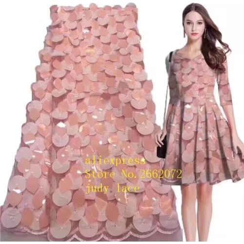 5yards/bag 6 color peach sequined embroidery tassel hanging European style fabric used for wedding dress fashion design HS17