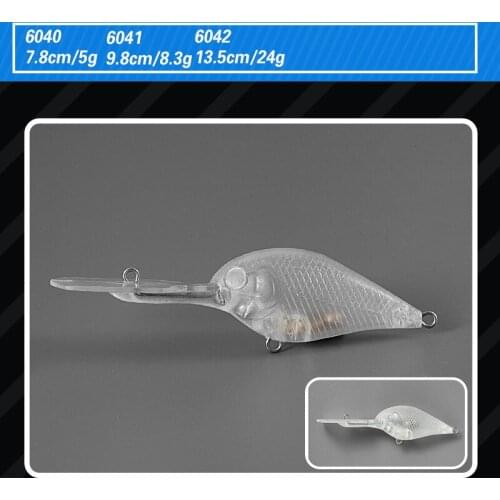 50pcs Blank Unpainted Crankbait DIY Minnow Crankbait Wobbler Unpainted Lure Freshwater Fishing Blank Hard Lures Isca Pesca