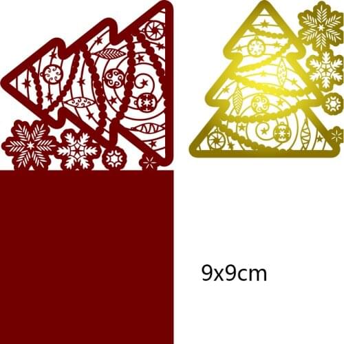 90*90mm Christmas Tree New Cutting DIES Stencil DIY Scrapbook Embossing Card Craft Template Paper CPhoto Album