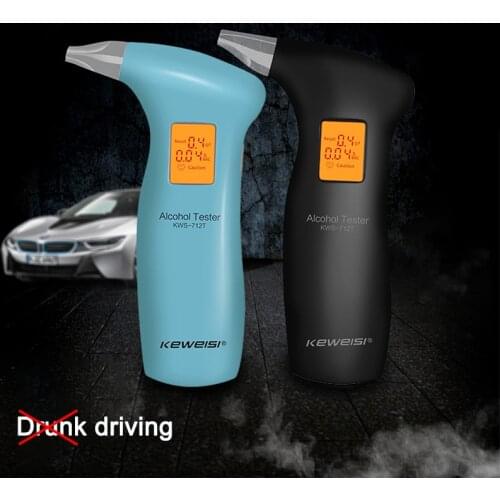 LCD Display Handheld Digital Alcohol Tester with 4pcs Mouthpieces Digital Alcohol Breath Tester Breathalyzer Analyzer Detector