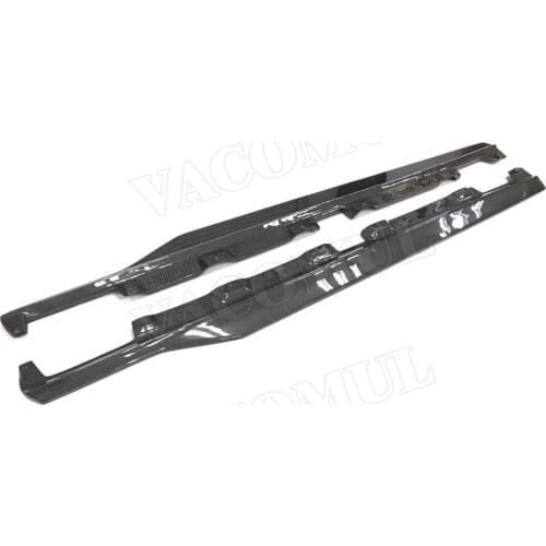 For C Class Carbon Fiber Side Skirts Lip Aprons for Mercedes Benz AMG GT AMG GTS AMG GTR Coupe 2 Door 2PCS / Set