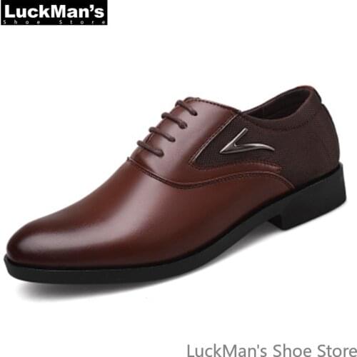 Brand 2021 New Mens Dress Shoes 38-48 Black Classic Pointed Oxford Shoes Mens Fashion Mens Business Party Shoes Dance Shoes