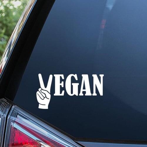 Black/Silver Vegan Car Stickers vinyl Car Decals Creative Car Window Decor Bumper Pattern Strong self-adhesive S112