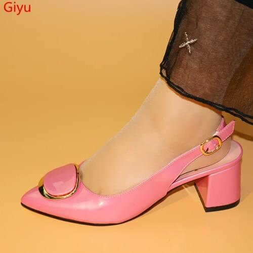 Doershow Italian Nigerian Party Shoes Without Bag Set Fashion Wedding Sandals African Shoes Not Matching Bag Set !SBE1-18