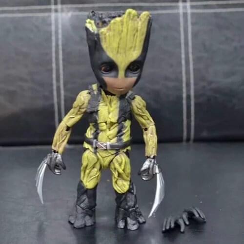 Marvel Guardians of The Galaxy Avengers Tree Man as Wolverine Moveable Action Figure Model Toys