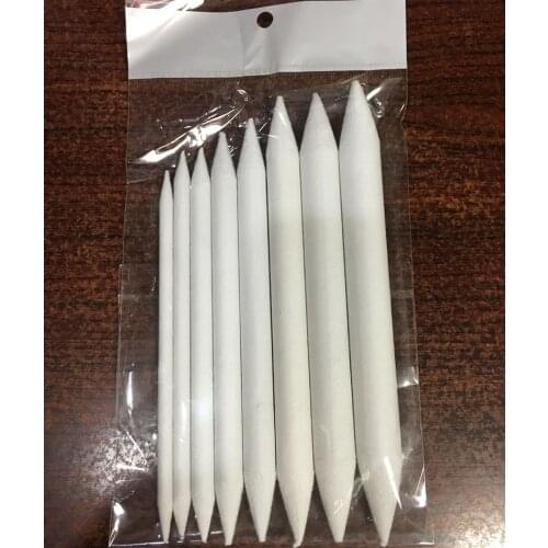Wholesale 80pcs/10sets lot bulk Blending Smudge Tortillon Stump Sketch 8 Sizes Art Drawing sketching tools Pastel free shipping