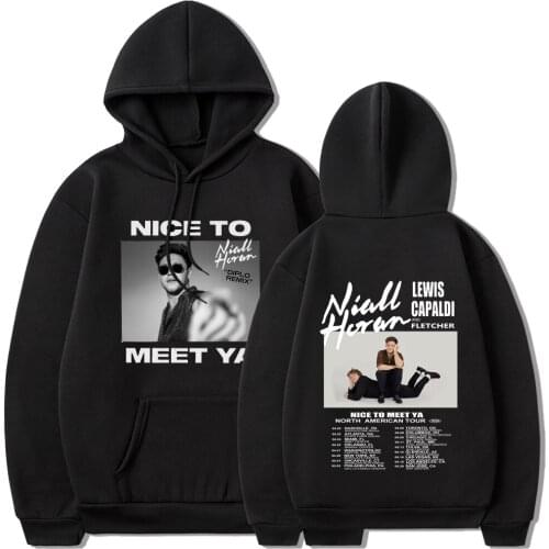 Niall Horan Nice To Meet Ya Tour 2020 Hoodie Women/Men Long Sleeve Hooded Sweatshirts Casual Streetwear Clothes Graphic Hoodies