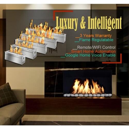 Inno living 24 inch electric fireplace insert 2 sided wifi knx home automation fireplace