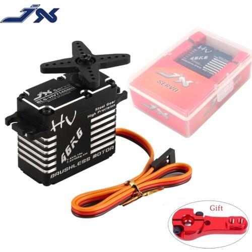 JX BLS-HV7146MG Waterproof 46KG Brushless Standard Servo 7.4V 0.1sec Steel Gear Alum For 1/5 RC Car Truck Helicopter Robot DIY