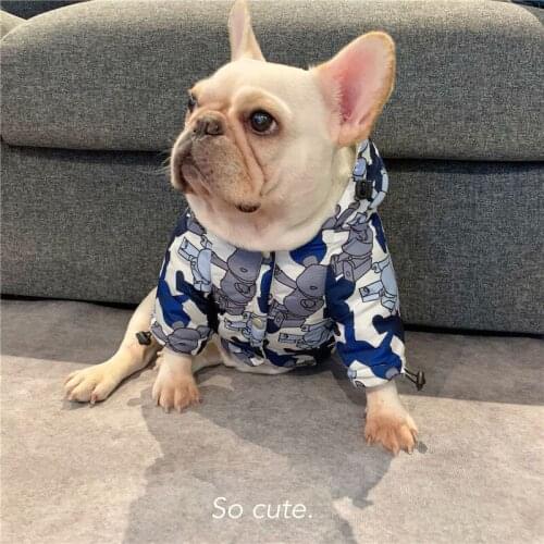Camouflage style Cotton Clothes Dog Coat Bulldog Teddy Schnauzer snowproof Waterproof windproof Puppy Clothes Dog Hoodie