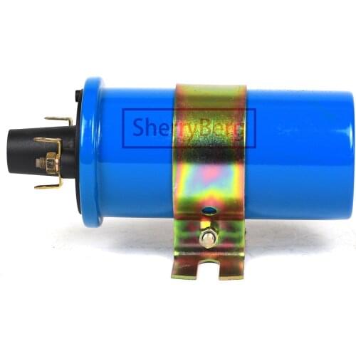SherryBerg BLUE Color IGNITION COIL 12VOLT FITS FOR VOLKSWAGEN BUG TYPE1 TYPE2 T3 T4 FOR PORSCHE VOLVO BMW EMPI Bosch MODEL NEW