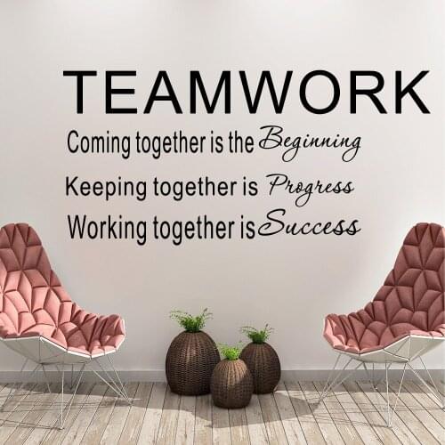 Classic teamwork Sentence Removable Wall Stickers Diy Wallpaper For Living Room Art Mural Kids Room Wall Decal adesivo de parede