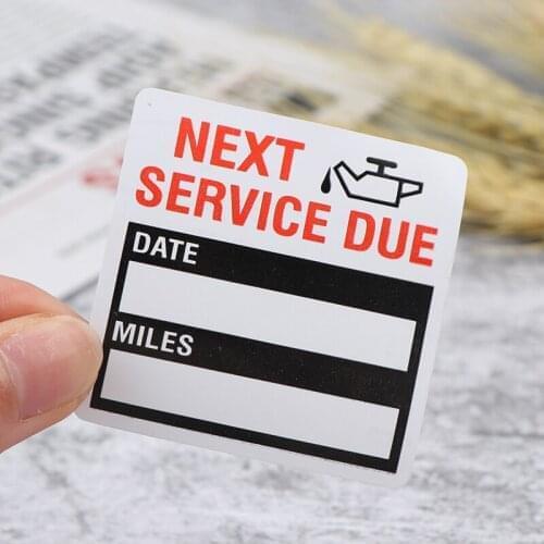 Hot 100pcs/roll Oil Change/Service Reminder Stickers Adhesive Labels Car Sticker Window Sticker