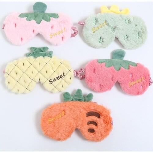 Eye Mask Unicorn Cartoon Fruit Variety Sleeping Mask Plush Eye Shade Cover Relax Mask Suitable for Travel Home Party Gifts
