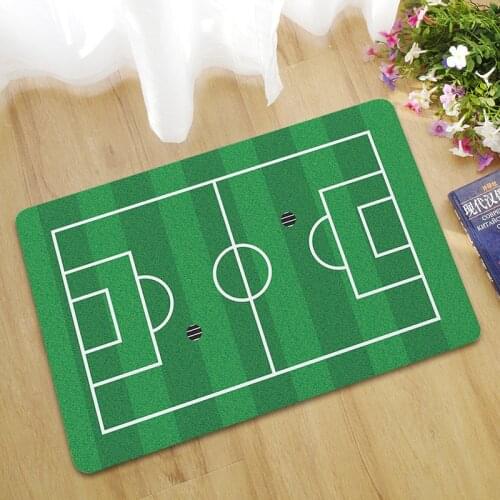Zeegle Doormat Outdoor Football Field Pattern Floor Mat Child Carpet Non-slip Kitchen Rug Bedroom Carpet Foot Mat Kid Room Mats