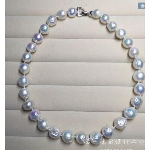 NEW GORGEOUS 11-13MM SOUTH SEAS WHITE KASUMI PEARL NECKLACE 18"