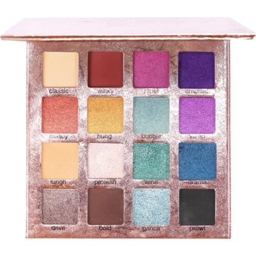 Bright Eyeshadow Palette Makeup Female Women Cosmetics Set 16 Colors Baked Shiny Shimmer Pigments Wholesale Eye Make Up Pallet