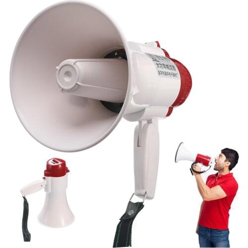High Power YS-8S Portable Hand Speaker Megaphone Strap Grip Loudspeaker Recording Play Horn Tour Guide Speakers Loud Volume