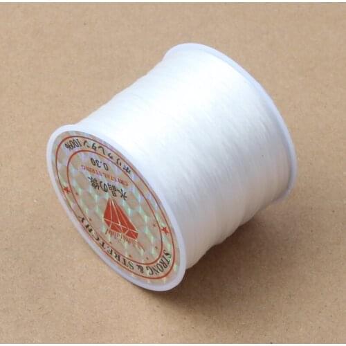 60M/Roll Strong Elastic Crystal Beading Cord 0.6mm Rubber Stretch Thread String Bracelet Wires For Jewelry Making Cords Line