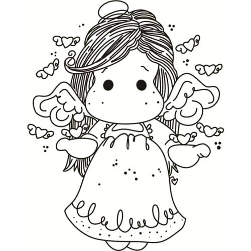 Girl Transparent Clear stamp and cutting dies DIY Silicone Seals Scrapbooking / Card Making/Photo Album Decoration