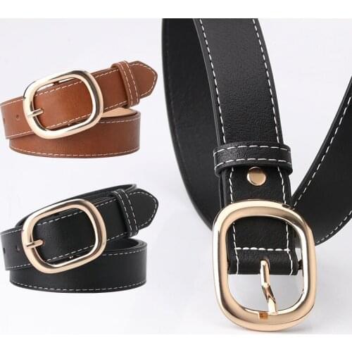 European and American fashion womens jeans belt casual simple womens belt Korean version dress decoration belt