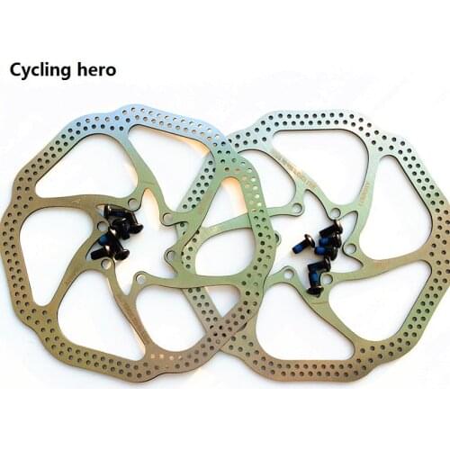 Mountain Bike Disc Brake Rotor MTB 2PCS Quality Stainless Steel Cycling Hero 160 / 180MM Brake Disc Brake Bike HS1 BB5 BB7