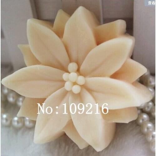 Wholesale!!!1pcs Multi Petal Flower(zx00340) Silicone Handmade Soap Mold Crafts DIY Mould