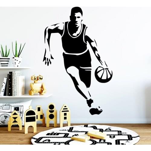 Modern basketball player Home Decoration vinyl Stickers Sticker Mural Living Room Bedroom Decor muursticker