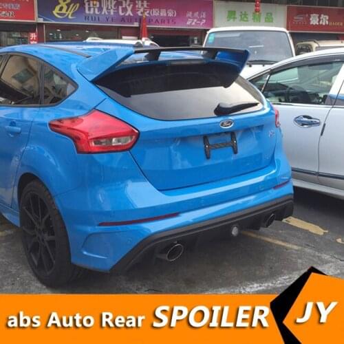 For FORD Focus Spoiler 2012-2016 Focus hatch-back spoiler High Quality ABS Material Car Rear Wing Primer Color Rear Spoiler