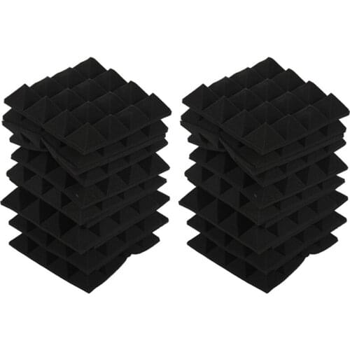 24PCS 250X250X50mm Studio Acoustic Foam Soundproof Absorption Treatment Panel Tile Protective Sound Proof Sponge Promotion