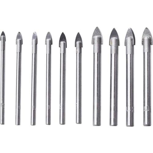 Carbide Triangle Spear Point Head Mirror Ceramic Marble Tile Glass Drill Bit 3-6 mm Drill Bit For Glass Plastic Tile Ceramic