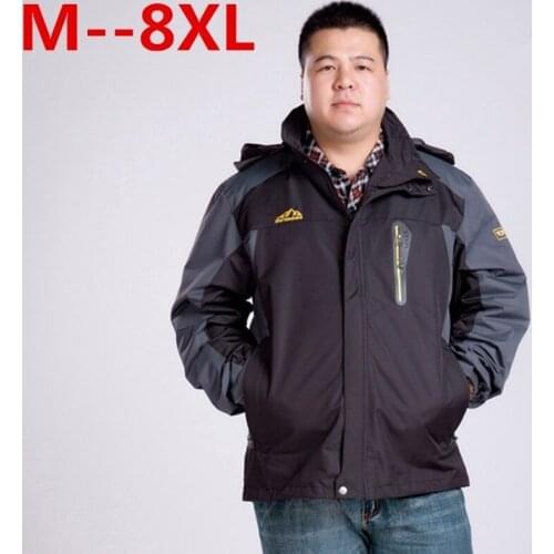 Plus size 10XL 8XL 6XL 5XL 4XL winter jacket men outwear fleece thicken cotton-padded down parka coat men waterproof jacket BIG