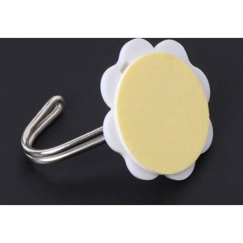 10 Pcs Set Kitchen Bathroom Plastic Adhesive Hook Wall Sticky Mount Hanger Rack E56C