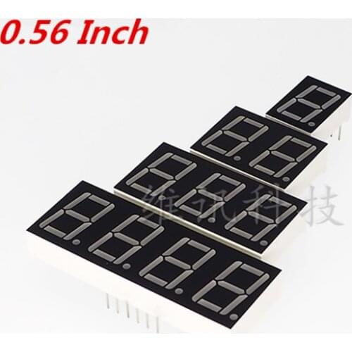 0.56 Inch 7 Segment Common Cathode Common Anode 1/2/3/4 Bit Digital Tube Red Display LED