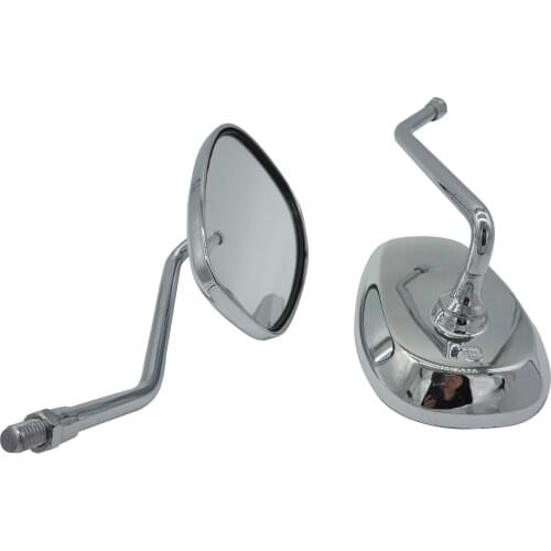 A156 1 Pair 10mm Silver Rearview Mirror Motorcycle Motorbike Rearview Side Mirrors For Honda /Kawasaki /Suzuki
