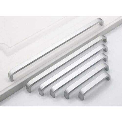 Hollow Knob Space Aluminum Drawer Cabinet Door Handle Hardware Cabinet Door Curved Two-hole Handle Hardware Accessories Decor