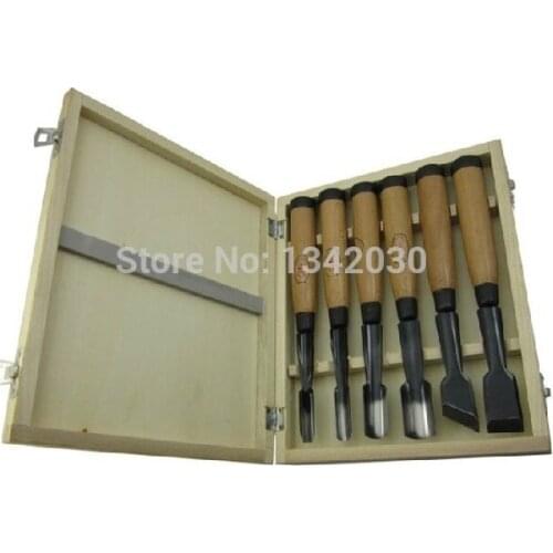 Free Shipping, 6Pcs Woodpecker Dry Hand Wood Carving Tools Chip Detail Chisel set Knives tool